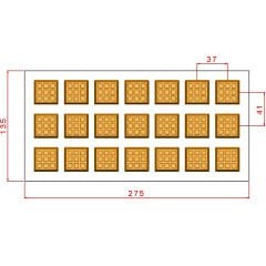 Mosaic Square Praline Chocolate Mould No: 1090