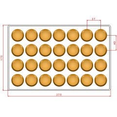 Round Praline Chocolate Mould No: 1091