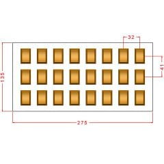 Concave Rectangular Chocolate Mould No: 1092