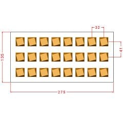 Twisted Square Praline Chocolate Mould No: 1093