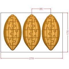 Puzzle Cocoa Tablet Chocolate Mould No: 1094