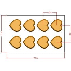 Big Heart Chocolate Mould No: 1096