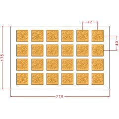 Eid Mubarak Square Chocolate Mould No: 1097