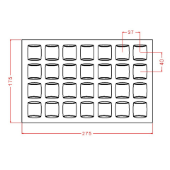 Rectangular   Praline   Chocolate   Mould   No:   906