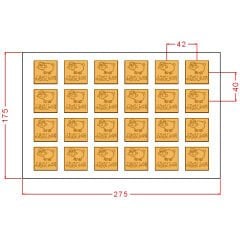 Eid Mubarak Square Chocolate Mould No: 1098