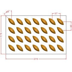 Marquise Praline Chocolate Mould No: 1100