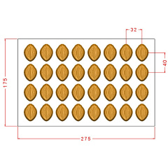 Cacao   Pod   Praline   Chocolate   Mould   No:   902