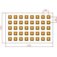 Twisted Square Praline Chocolate Mould No: 1104