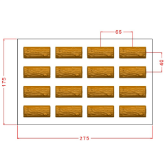 Ağaç Desenli Bar Çikolata Kalıbı No: 899