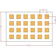 Düz Kare Spesiyal Çikolata Kalıbı No: 1105