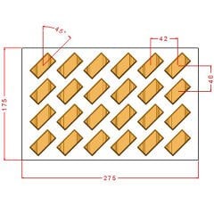 Rectangular Praline With Lines Chocolate Mould No: 1106