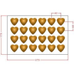 Heart Praline Chocolate Mould No: 1108