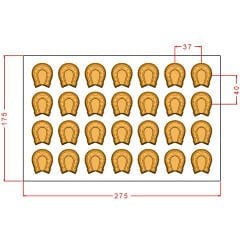 Horseshoe Praline Chocolate Mould No: 1109