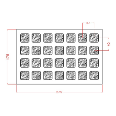 Kare Spesiyal Çikolata Kalıbı No: 892