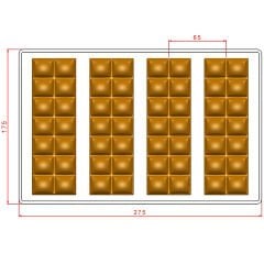 14-Peak Tablet Chocolate Mould No: 1112