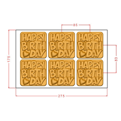 Happy Birthday Tablet Çikolata Kalıbı No: 890