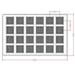 Square Praline Chocolate Mould No: 824