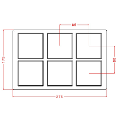 Düz Kare Tablet Çikolata Kalıbı No: 868