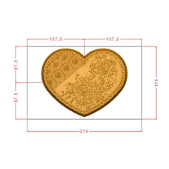Bigheart   With   Pattern   Chocolate   Mould   No:   859