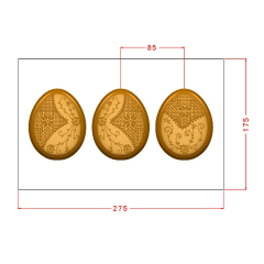 Eggs   With   Pattern   Chocolate   Mould   No:   857