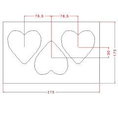 Büyük Kalp Çikolata Kalıbı No: 853