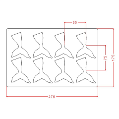 Balık Kuyruğu Çikolata Kalıbı No: 826