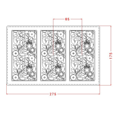 Çiçek Desenli Tablet Çikolata Kalıbı No: 818