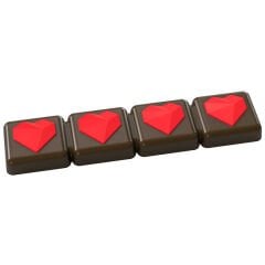 Bar   With   Hearts   Chocolate   Mould   No:   816