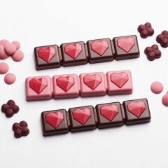 Bar   With   Hearts   Chocolate   Mould   No:   816