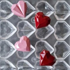 Kristal Karışık Kalpler Çikolata Kalıbı No: 813