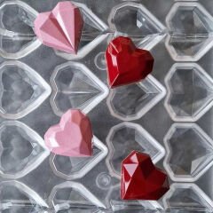 Kristal Karışık Kalpler Çikolata Kalıbı No: 813