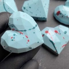 Kristal Karışık Kalpler Çikolata Kalıbı No: 812