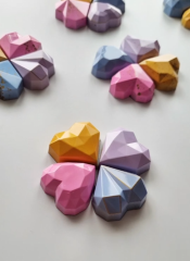 Kristal Karışık Kalpler Çikolata Kalıbı No: 812