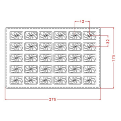 Rectangular   Praline   Chocolate   Mould   No:   804