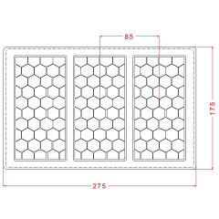 Tablet   With   Hexagons   Chocolate   Mould   No:   792