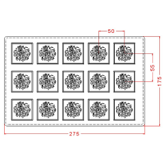 Square   Praline   Chocolate   Mould   No:   788