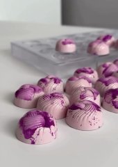 Dome   Praline   With   Woven   Top   Chocolate   Mould   No:   784