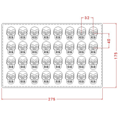 Skull   Praline   Chocolate   Mould   No:   781