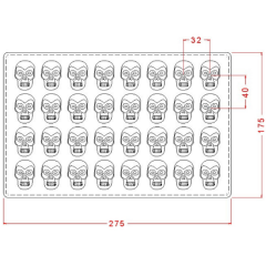 Skull   Praline   Chocolate   Mould   No:   781
