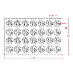 Round Mountain Praline Chocolate Mould No: 760