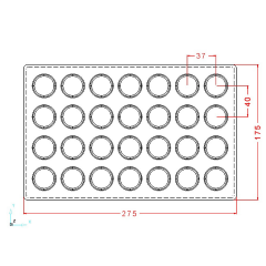 Praline   Chocolate   Mould   –   Smooth   Dome   (11g)   No:   753