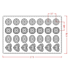 Assorted   Geometric   Praline   Chocolate   Mould   No:   742