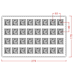 Geometric   Square   Praline   Chocolate   Mould   No:   741
