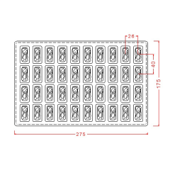 Rectangular   Praline   Chocolate   Mould   No:   738