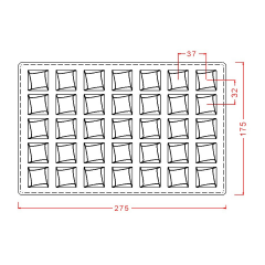 Square   Praline   Chocolate   Mould   No:   736