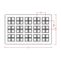 4 Tepeli Mini Tablet Çikolata Kalıbı No: 731