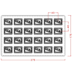 Rectangular   Praline   Chocolate   Mould   No:   730
