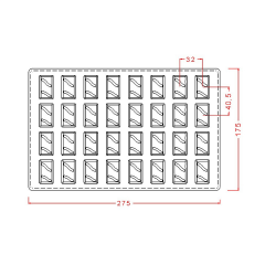 Rectangular   Praline   Chocolate   Mould   No:   727