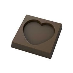 Square   With   Heart   Indent   Chocolate   Mould   No:   721