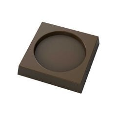 Square   With   Circle   Indent   Chocolate   Mould   No:   720